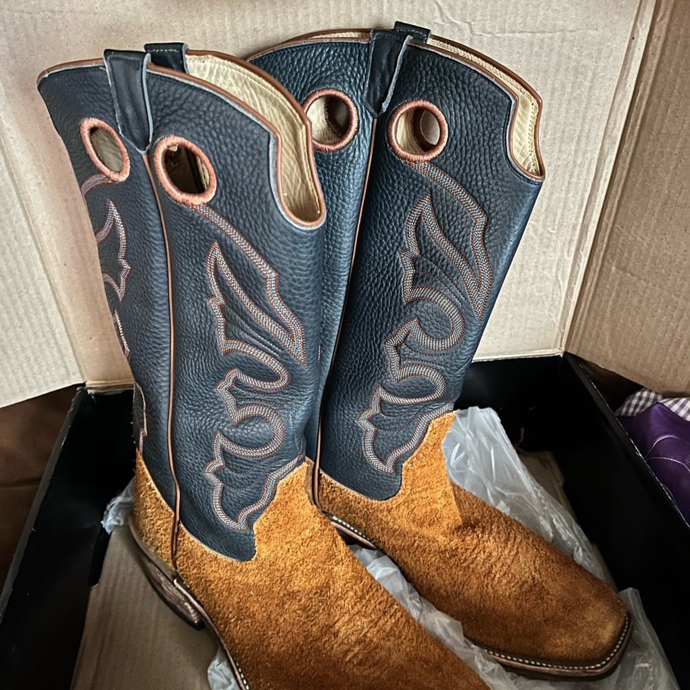 Men’s Horse Power Top Hand Collection Camel Suede Roughout Boots